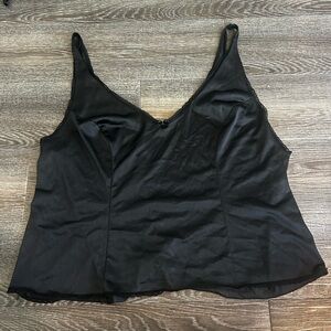 vassarette Black Satin Camisole